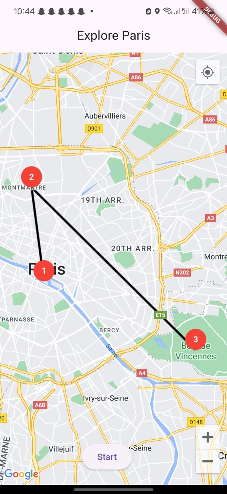 Paris Travel Map
